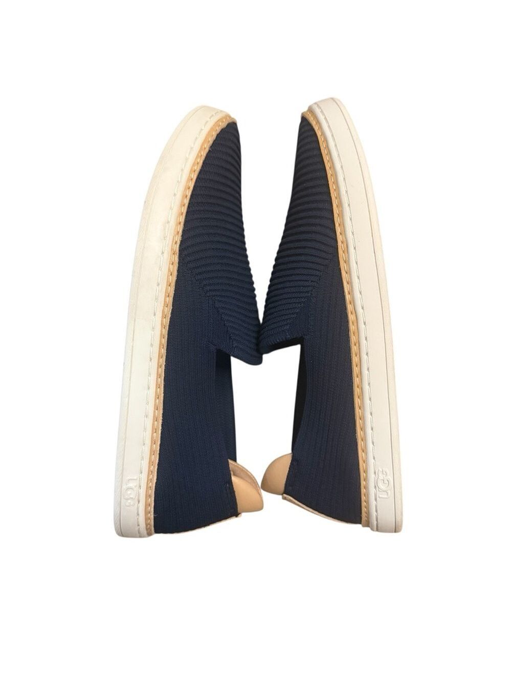 UGG Women's Sammy Slip On Sneaker Navy Blue Ribbed Knit Size 7 - Picture 5 of 10